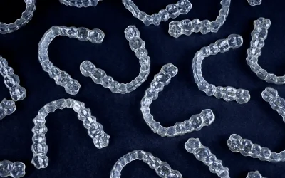 Sleek side view of an aligner illustrating its thin, invisible profile for aesthetic wear.