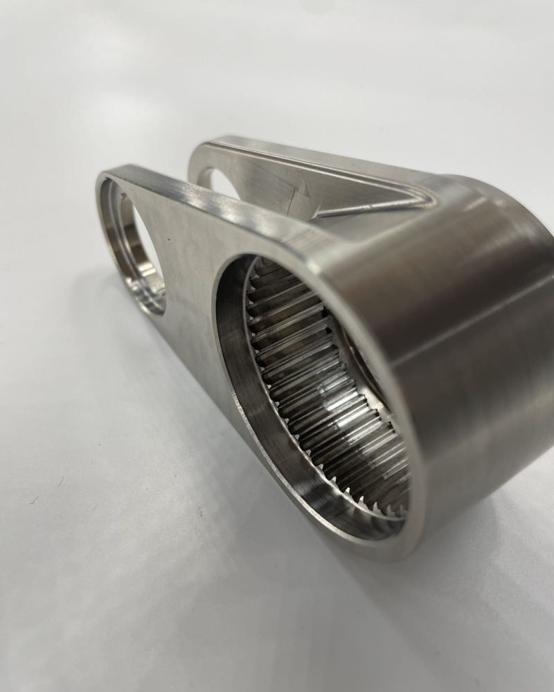 Durable metal enclosure for electronics or industrial fittings, milled from solid block.