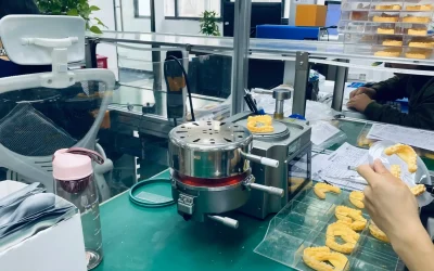 High-precision thermoforming machine used in the production of clear dental aligners.